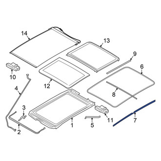 Mini OE - Left Inner Sunroof Frame Seal