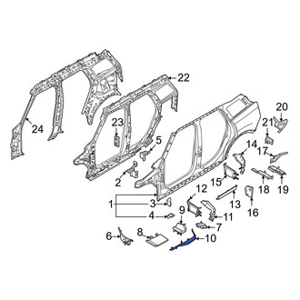 Mini OE - Right Lower Outer Body A-Pillar Baffle Plate