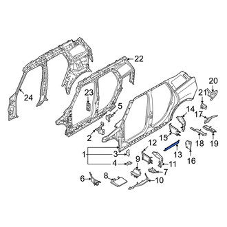 Mini OE - Center Right Body B-Pillar Baffle Plate