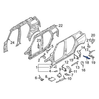 Mini OE - Left Lower Outer Body C-Pillar Baffle Plate