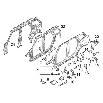 Mini OE - Right Upper Body A-Pillar Baffle Plate