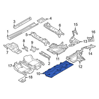 Mini OE - Front Left Floor Pan Splash Shield