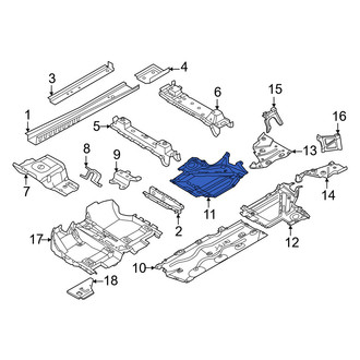 Mini OE - Center Right Floor Pan Splash Shield