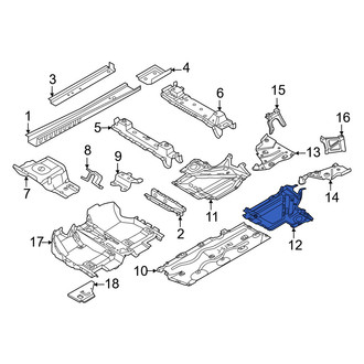 Mini OE - Center Left Floor Pan Splash Shield