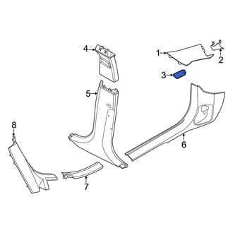 Mini OE - Left Body A-Pillar Trim Panel Cap