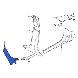 Mini OE - Rear Left Body C-Pillar Trim Panel