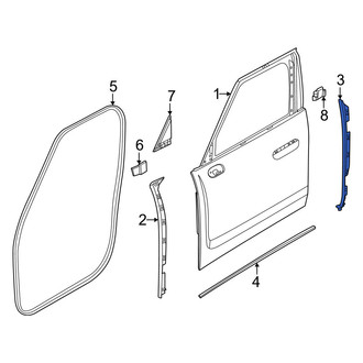 Mini OE - Front Right Rearward Door Shell Seal