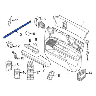 Mini OE - Front Right Door Window Belt Weatherstrip