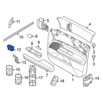 Mini OE - Front Left Lower Door Switch Trim Panel