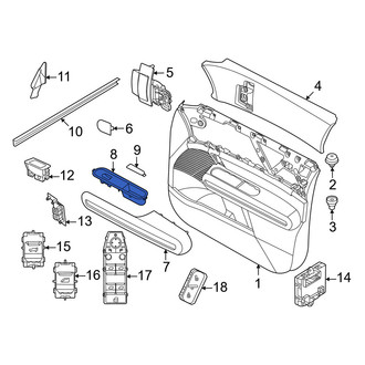 Mini OE - Front Right Lower Door Switch Trim Panel