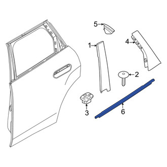 Mini OE - Front Right Door Belt Molding