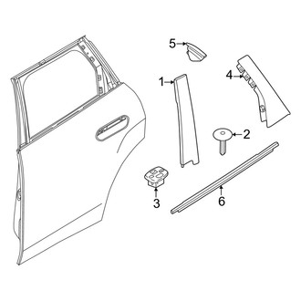 Mini OE - Rear Door - Exterior Trim (Gas)