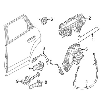 Mini OE - Rear Door - Lock & Hardware (Gas)