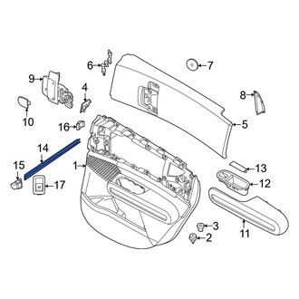 Mini OE - Rear Left Door Window Belt Weatherstrip