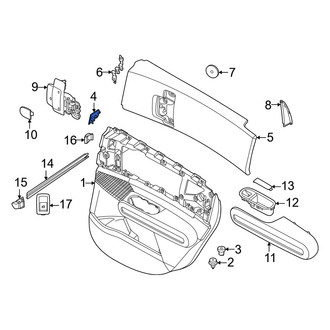 Mini OE - Left Door Interior Trim Panel Cap
