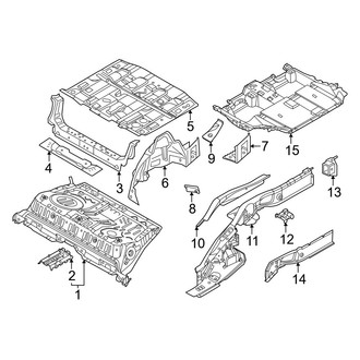 Mini OE - Rear Body & Floor - Floor & Rails (Gas)