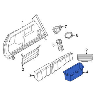 Mini OE - Rear Right Interior Quarter Panel Trim Panel Storage Compartment