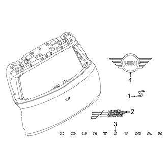 Mini OE - Lift Gate - Exterior Trim