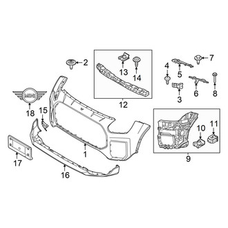 Mini OE - Front Bumper & Grille - Bumper & Components (Bumper Cover & Trim), (E / SE All4)
