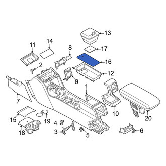 Mini OE - Rear Lower Console Mat