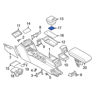 Mini OE - Rear Upper Console Mat
