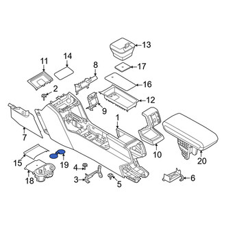 Mini OE - Front Lower Rearward Console Mat