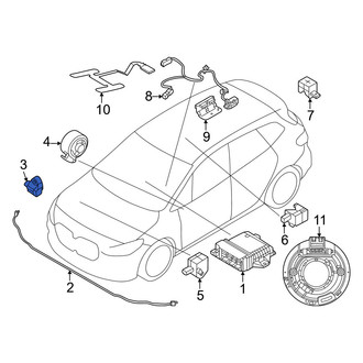 Mini OE - Center Front Air Bag Impact Sensor