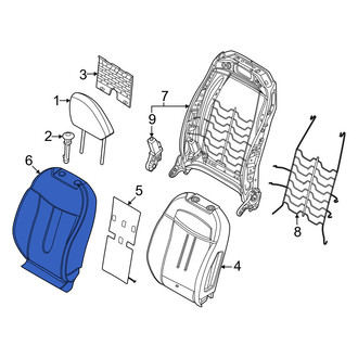 Mini OE - Front Right Seat Back Cushion Cover