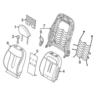 Mini OE - Seats & Tracks - Passenger Seat Components (Seat Back, Sport Seats), (BATTERY EV (EV/BEV))