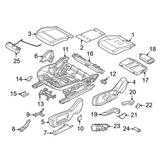 Mini OE - Seats & Tracks - Driver Seat Components (Seat Cushion, Sport Seats), (BATTERY EV (EV/BEV))
