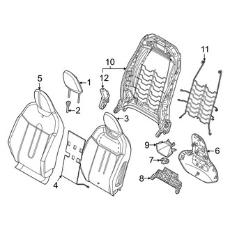 Mini OE - Seats & Tracks - Passenger Seat Components (Seat Back, Sport Seats), (BATTERY EV (EV/BEV))