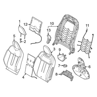 Mini OE - Seats & Tracks - Driver Seat Components (Seat Back, Sport Seats), (BATTERY EV (EV/BEV))