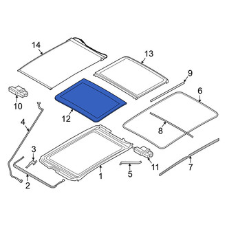 Mini OE - Front Sunroof Glass
