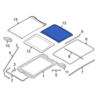 Mini OE - Rear Sunroof Glass