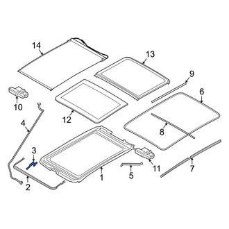 Mini OE - Sunroof Deflector Bracket