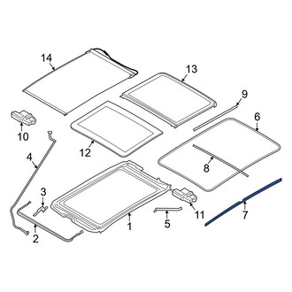 Mini OE - Left Inner Sunroof Frame Seal