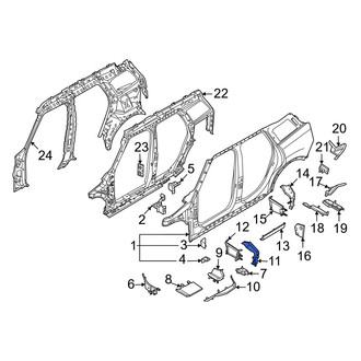 Mini OE - Front Left Outer Body B-Pillar Baffle Plate