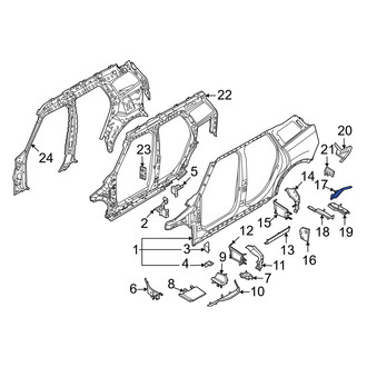 Mini OE - Left Upper Body C-Pillar Baffle Plate
