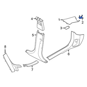 Mini OE - Left Body A-Pillar Trim Panel Insert