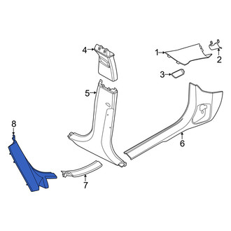 Mini OE - Rear Right Forward Interior Quarter Panel Trim Panel