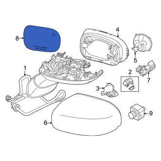 Mini OE - Front Left Door Mirror Glass