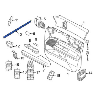 Mini OE - Front Left Door Window Belt Weatherstrip