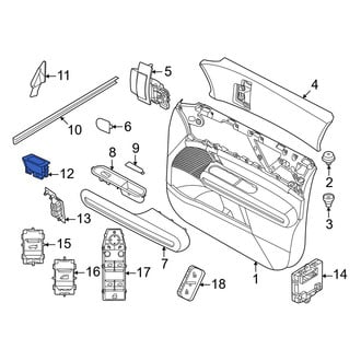 Mini OE - Front Left Lower Door Switch Trim Panel