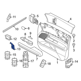 Mini OE - Front Left Door Switch Trim Panel