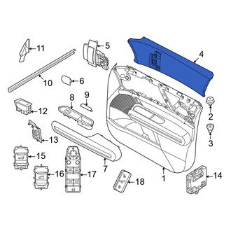 Mini OE - Rear Left Lower Inner Door Interior Trim Panel