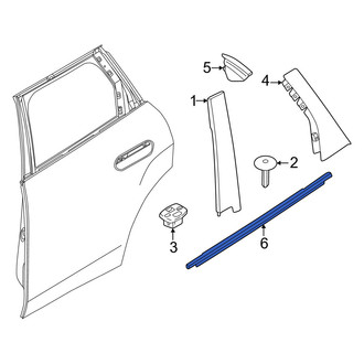 Mini OE - Front Left Door Belt Molding