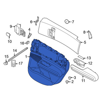 Mini OE - Rear Right Lower Inner Door Interior Trim Panel