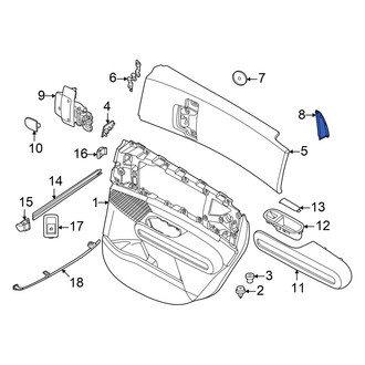 Mini OE - Rear Right Door Window Molding