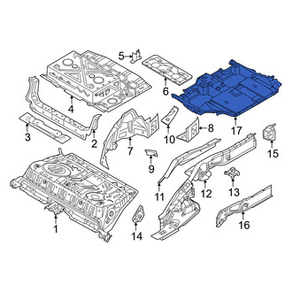 Mini OE - Front Forward Floor Pan Splash Shield