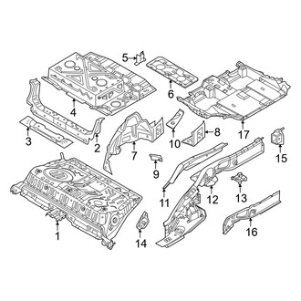 Mini OE - Rear Body & Floor - Floor & Rails (BATTERY EV (EV/BEV))